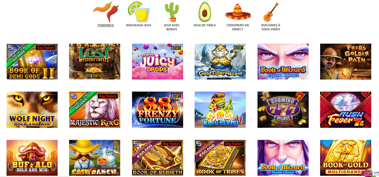 jeux fiesta casino